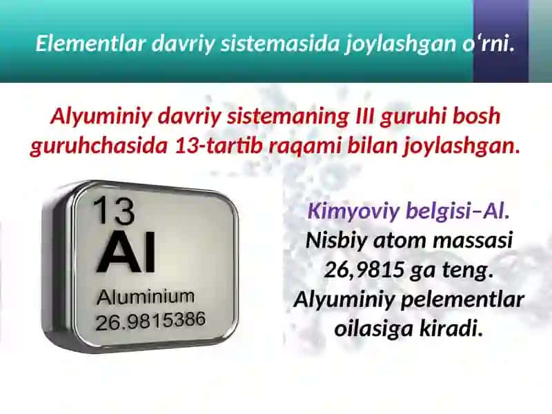 Alyuminiy va uning birikmalari 4