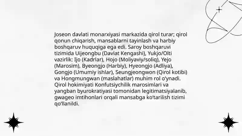 Joseon boshqaruv tizimi va Konfutsiychilik siyosati 4