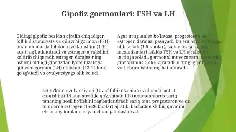 Jinsiy siklning gormonal boshqariluvi mehanizmi 4