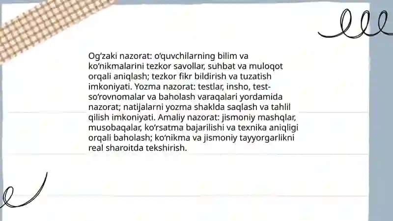 Jismoniy tarbiya darslarida pedagogik nazorat 4