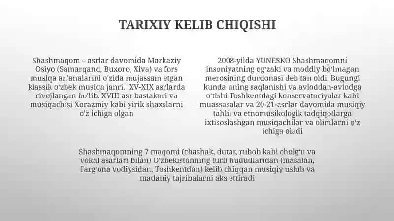 Shashmaqom turkumi 4