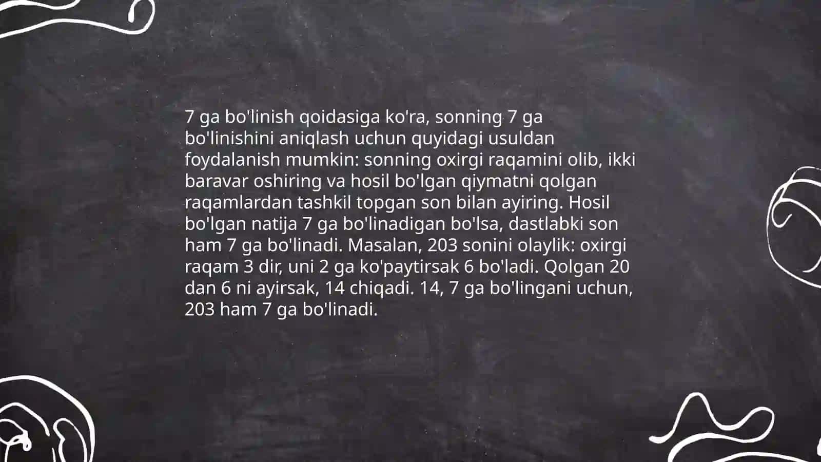 Sonni 7 ga bo'lish 4