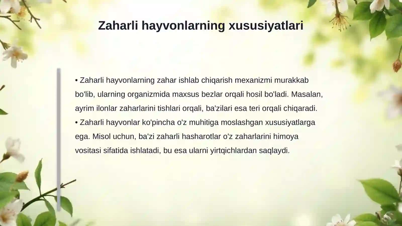 Tibbiyotda ahamiyatga ega boʻlgan zaharli hayvonlar 4