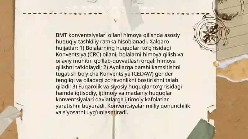 Oilani qoʻllab-quvvatlash va himoya qilish: milliy va xalqaro yondashuvlar 4
