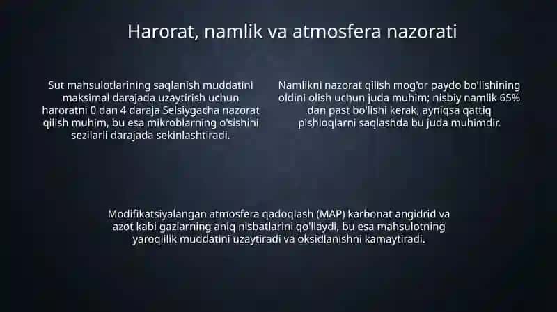 Sut maxsulotlarini saqlash va uni qayta ishlash fanini umumiy asoslari 4