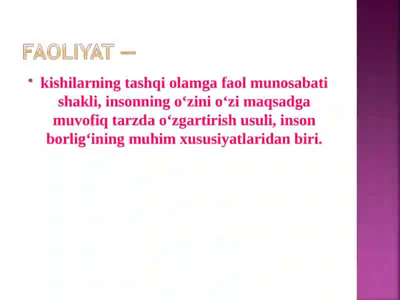 FAOLIYAT VA MOTIVATSIYA 4