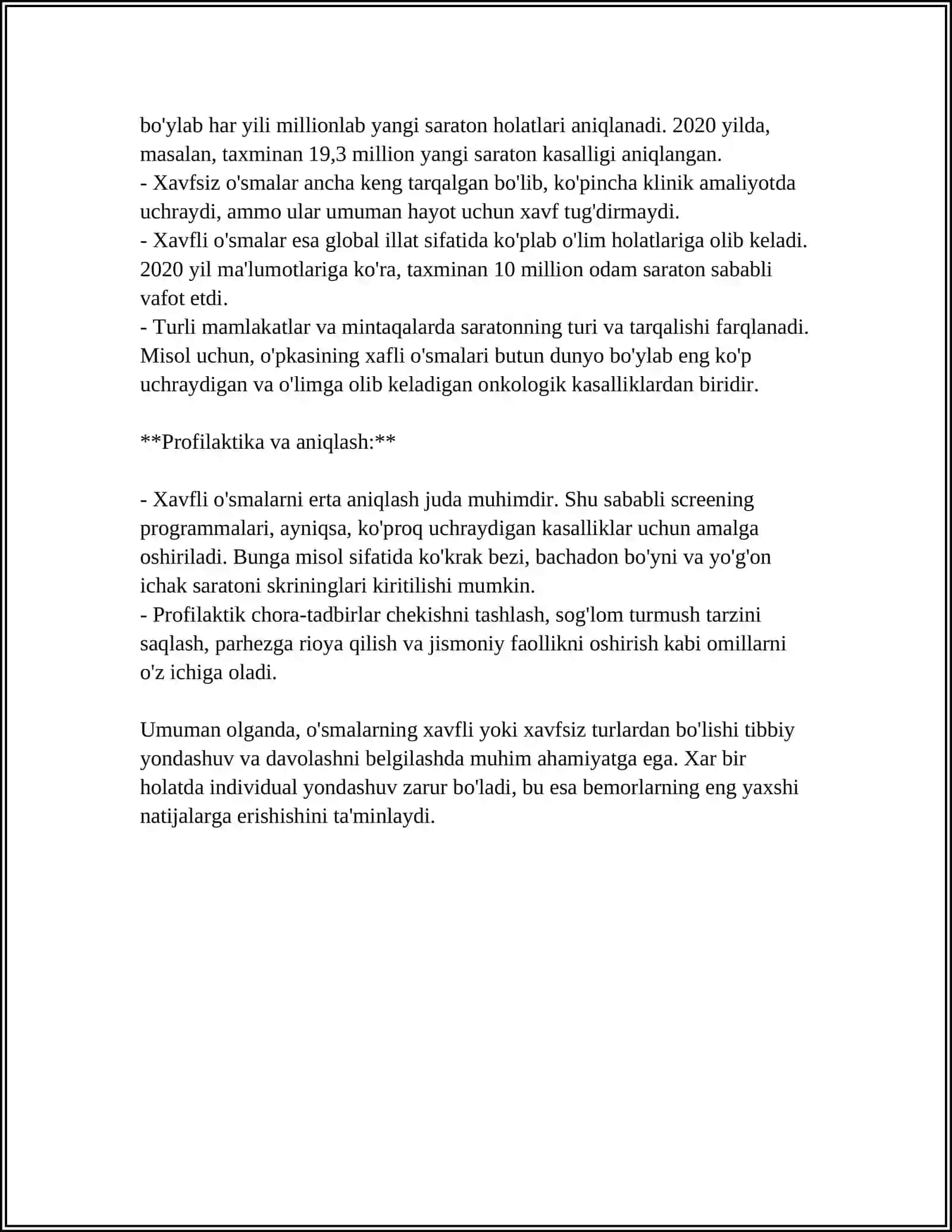 SUYAK XAVFSIZ VA XAVFLI O'SMALARI VA ULARNI NUR TASHXISI 4
