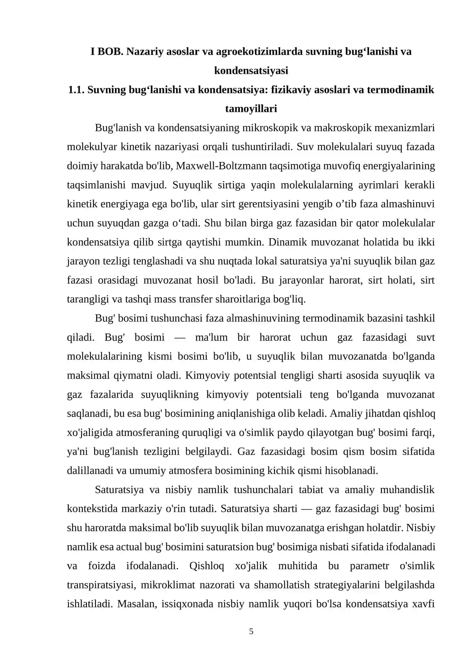 QISHLOQ XO‘JALIGIDA SUVNING BUG‘LANISHI VA KONDENSATSIYASINI KAMAYTIRISH TEXNOLOGIYALARI 4