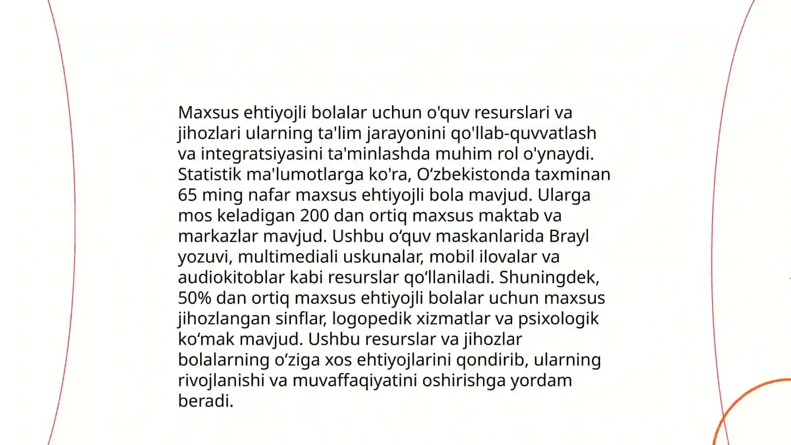 Alohida ta'lim ehtiyojlari 4