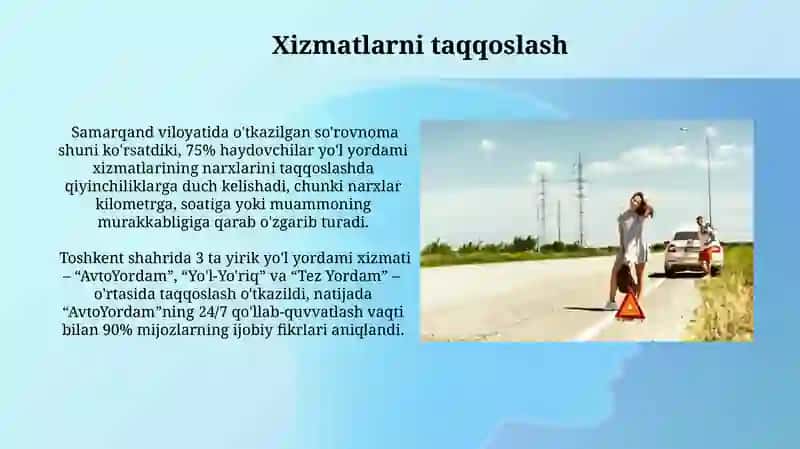 Avtomobil yòllardagi harakatga xizmat kòrsatish 4