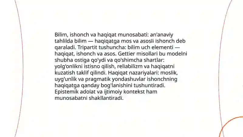 Bilish falsafasi (gnoseologiya) 4