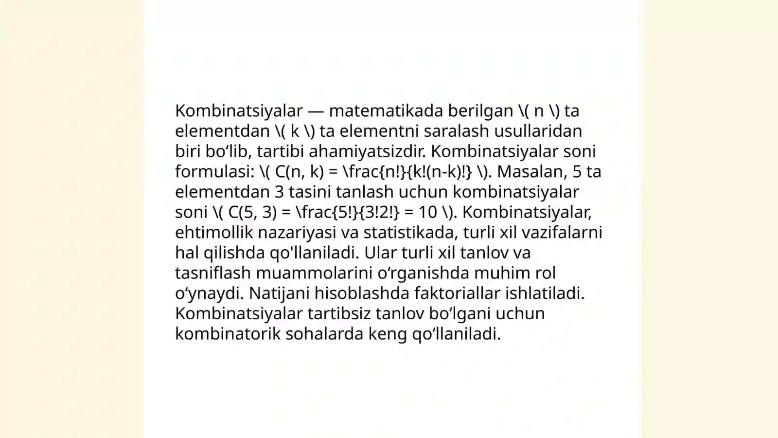 Kombinatorika masalalarini yechish usullari 4