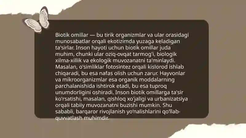 Ekologik omillar va inson hayotiga ekologiyaning tasiri 4