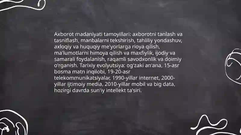 Mediasavodxonlik va axborot madaniyati, tarixiy evolutsiyasi 4