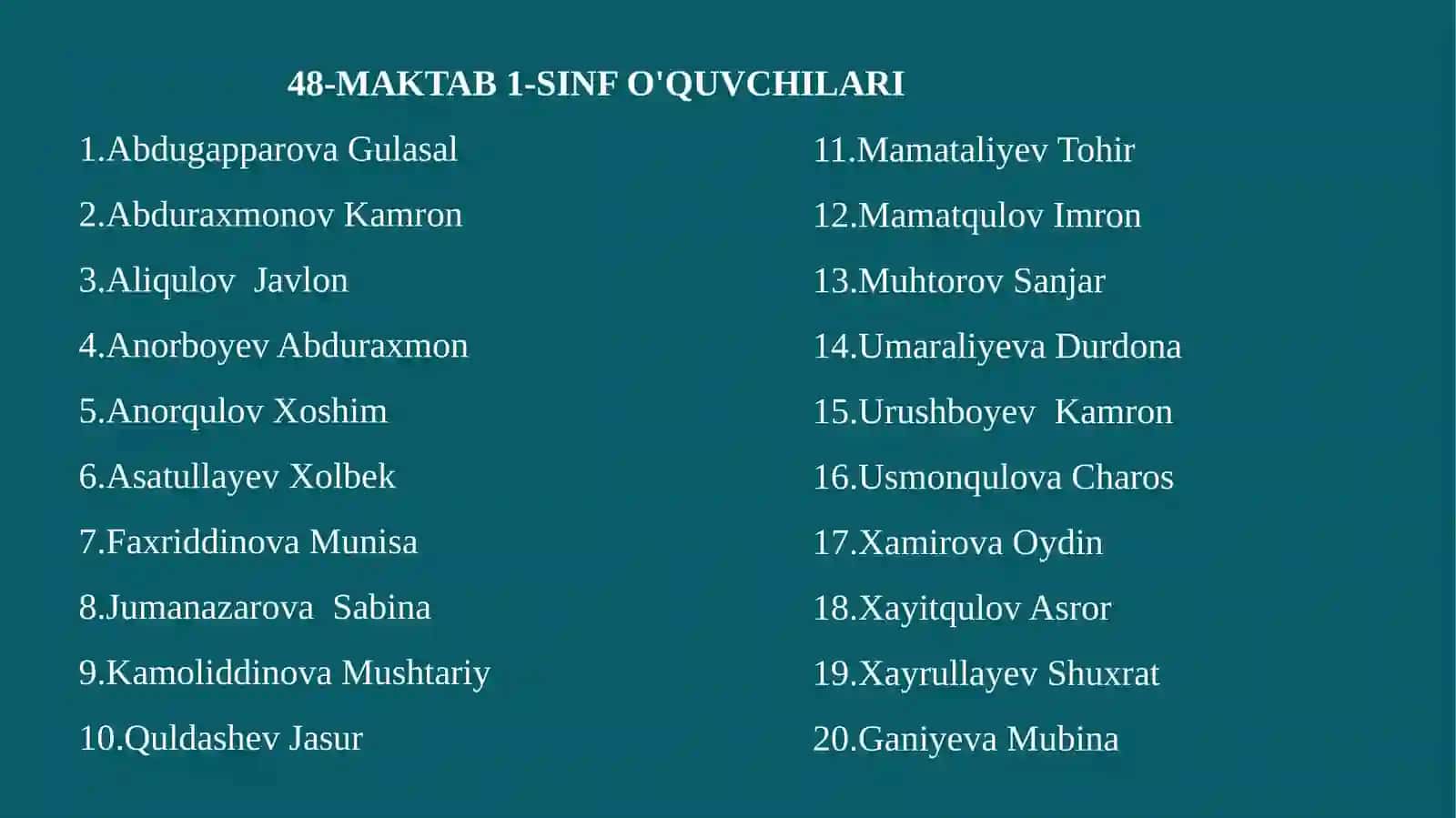 BOSHLANG'ICH TA'LIM YO'NALISHI BTS-22-27-GURUX TALABASI UMMATOVA SARVINOZ KOMILJONOVNANING MALAKAVIY AMALIYOTIDAN TAYYORLAGAN TAQDIMOTI 4