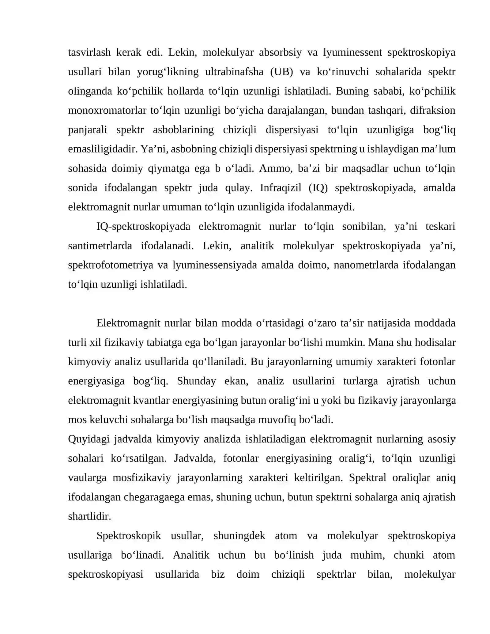 Spektroskopiyaga kirish (Introduction to Spectroscopy) 4