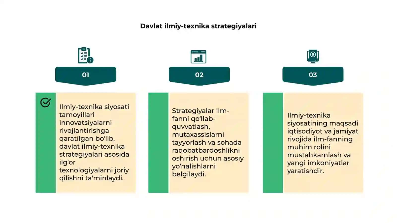 Ilmiy-texnika siyosati tamoyillari va yo'nalishlari 4