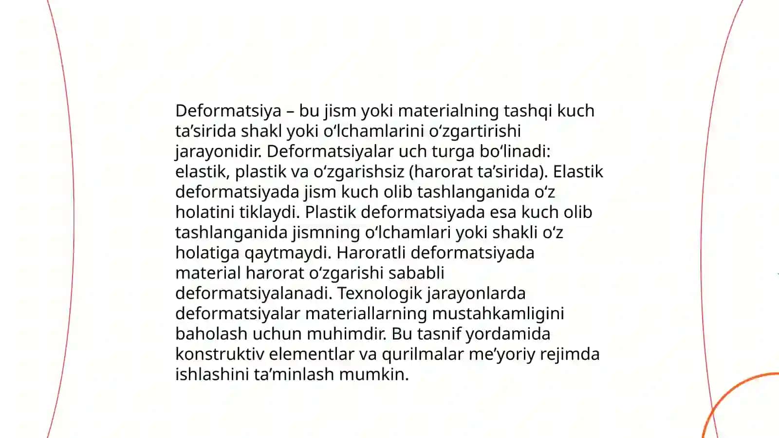 Nuqtaning kuchlanish va deformatsiyalanish holatlari 4