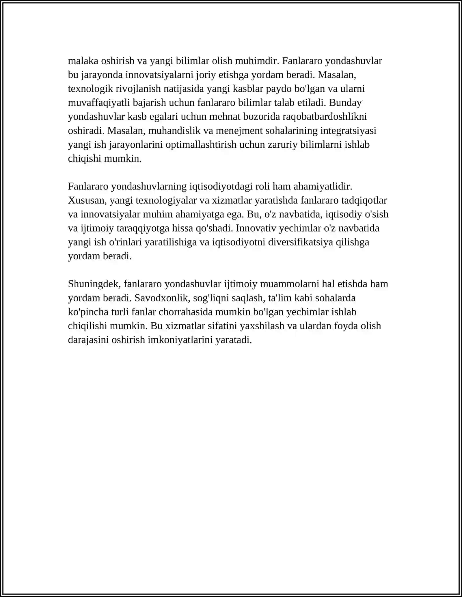 Fanlararo yondashuvning nazariy asoslari va kasbiy moslashuvi 4