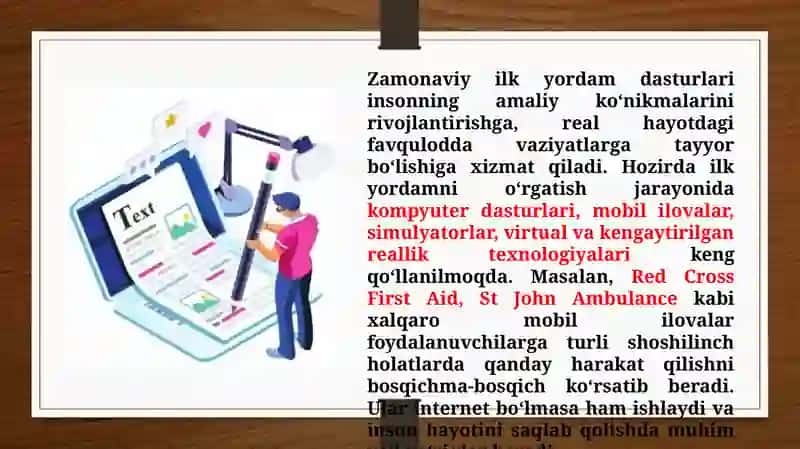 Ilk yordamning hozirgi zamon dasturlari 4