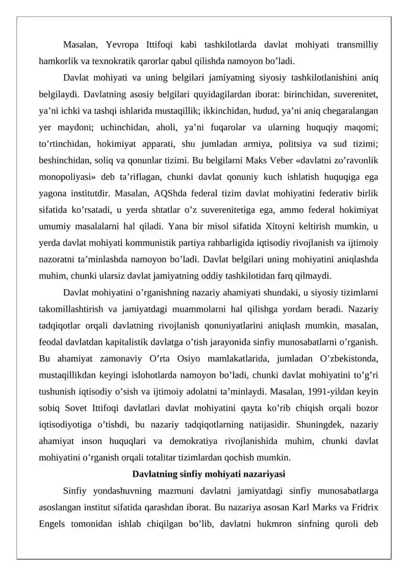 Davlatning mohiyati haqidagi turli nazariyalar 4