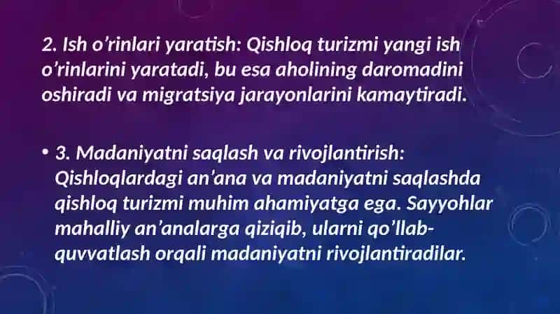 Ekologik turizm fanidan tayyorlagan taqdimoti 4