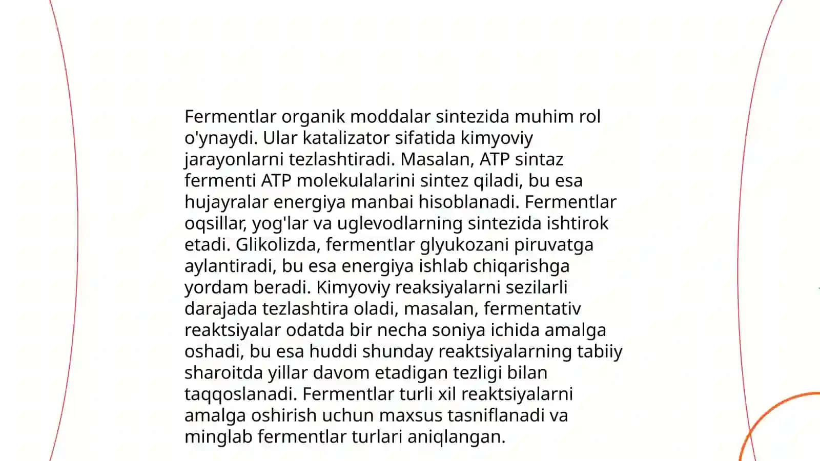 Fermentlar yordamida organik moddalar olish 4