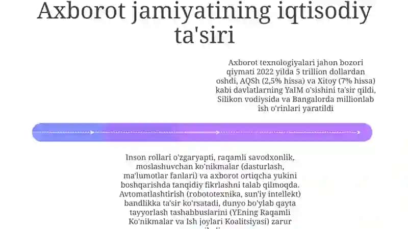 Axborotlashgan jamiyatning oʻziga xos jihatlari 4