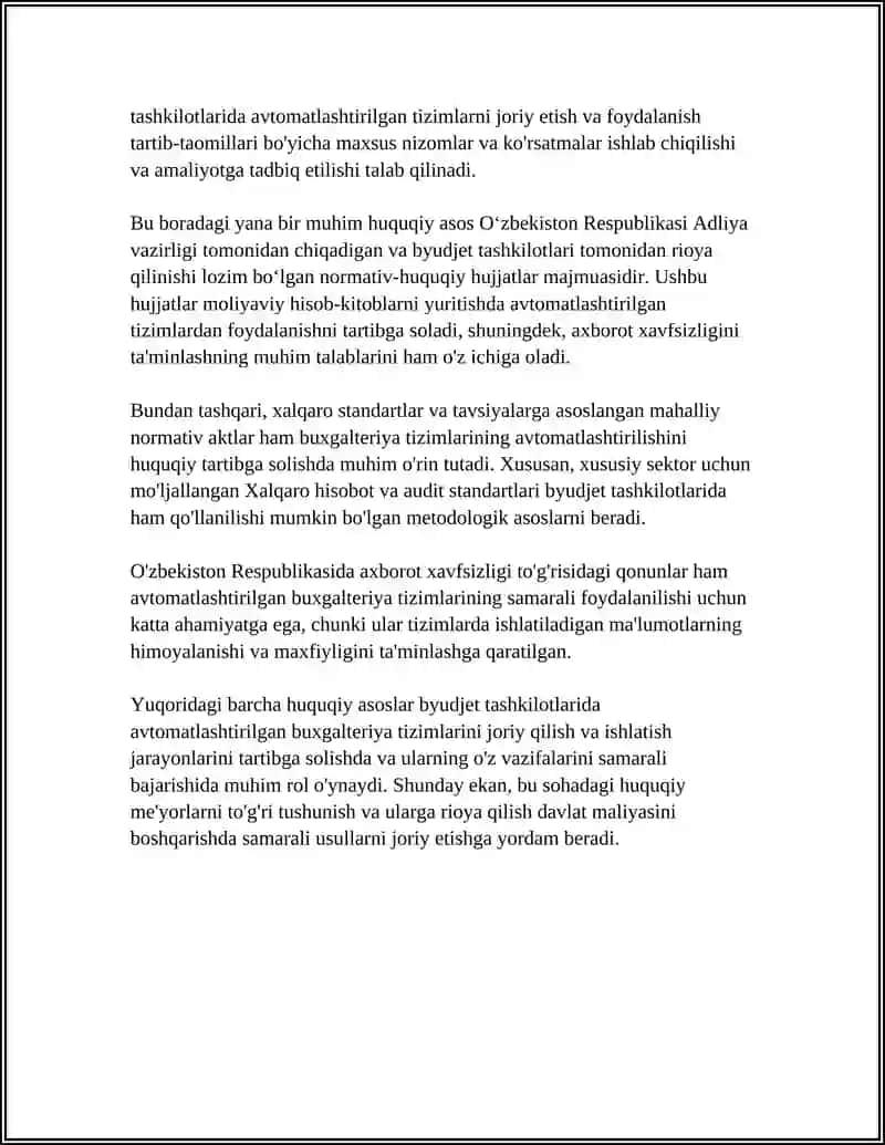 BYUDJET TASHKILOTLARIDA BUXGALTERIYA HISOBI AVTOMATLASHTIRILGAN TIZIMI 4