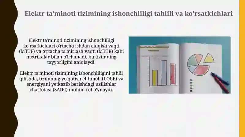 Elektr ta'minoti tizimida ishonchlilik darajasini optimallashtirish va texnik-iqtisodiy tahlili 4