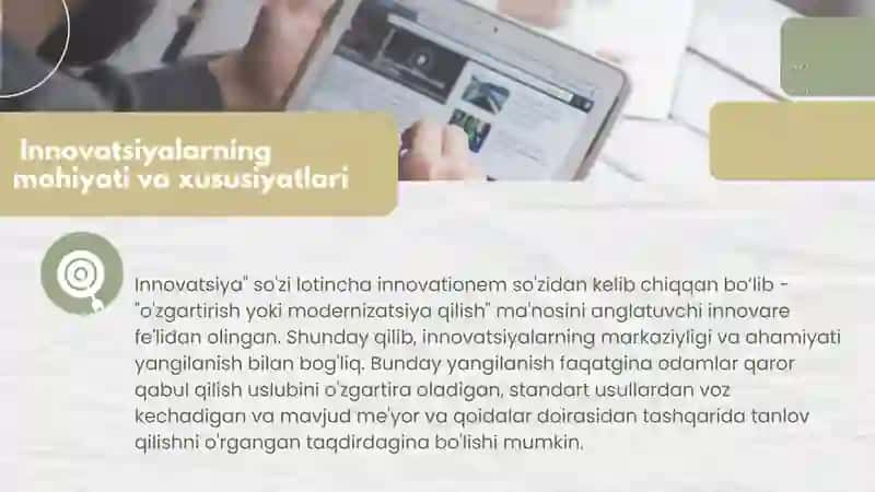 Innovatsiyalarning mohiyati va xususiyatlari | INNOVATSION IQTISODIYOT FANINING BOSHQA FANLAR BILAN ALOQASI 4