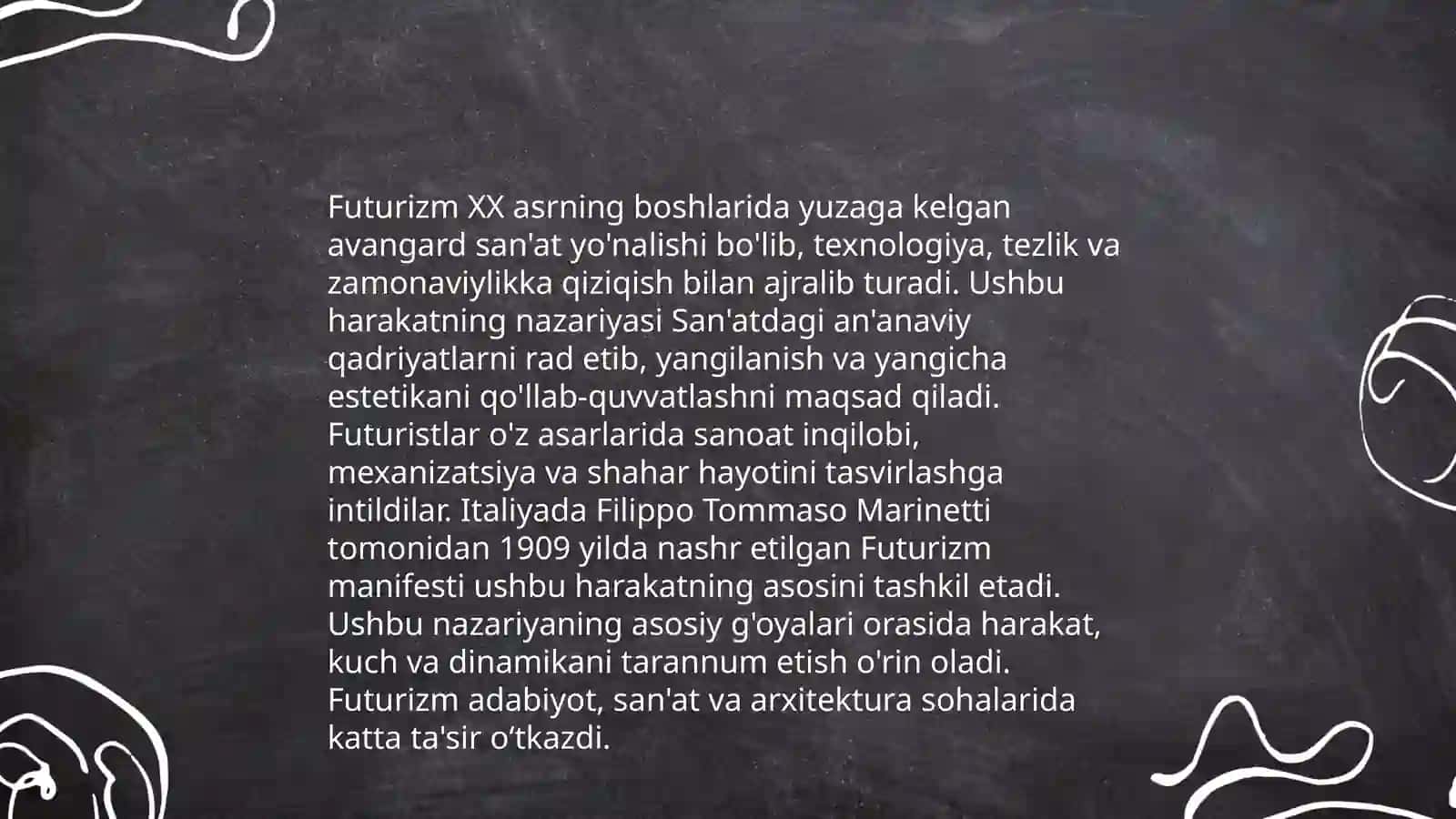 Futurizm adabiyoti va shakliy izlanishlar masalasi 4