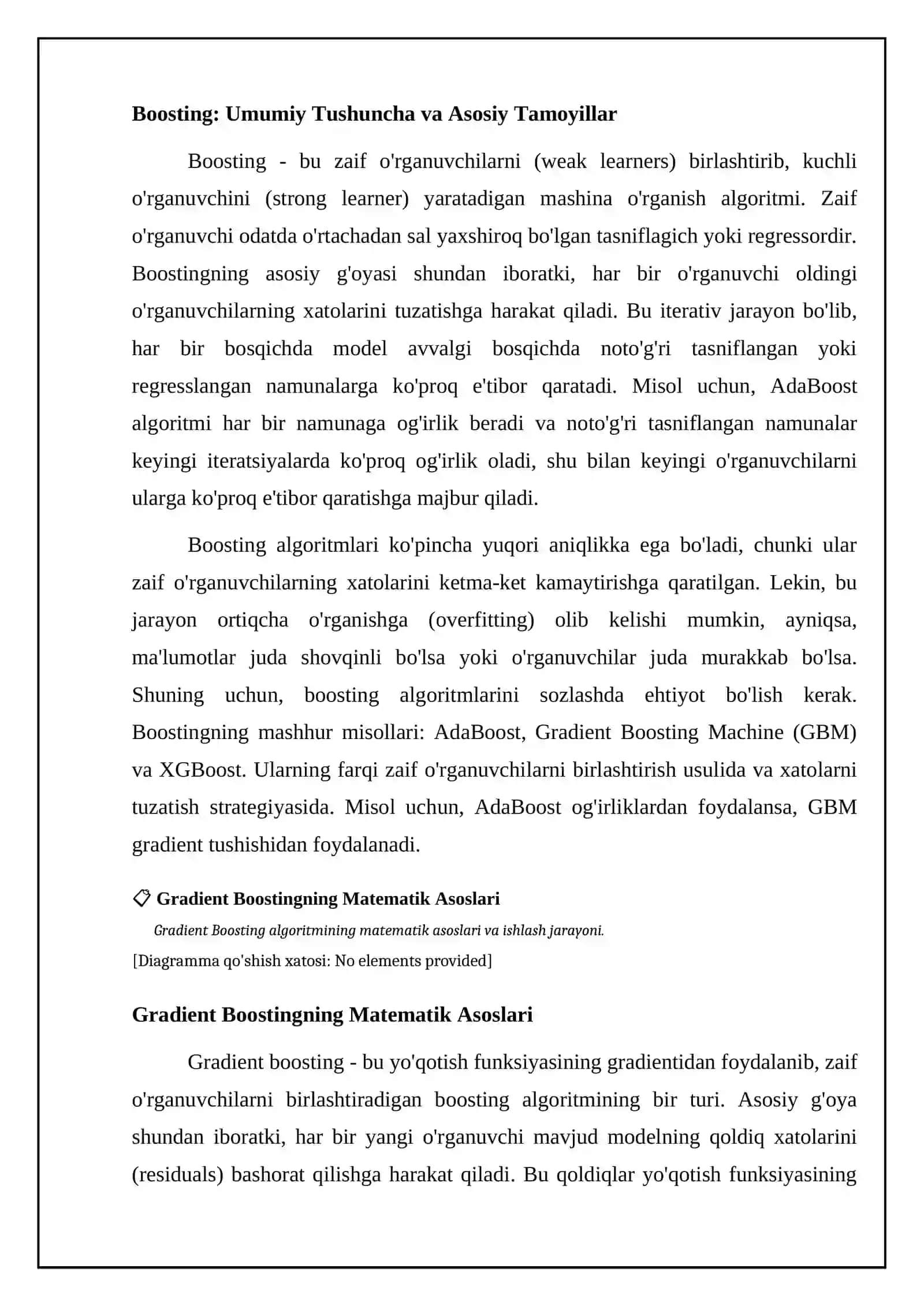 Boosting algoritmlarida gradient boostingning asoslari: Gradient boostingning matematik asoslari 4