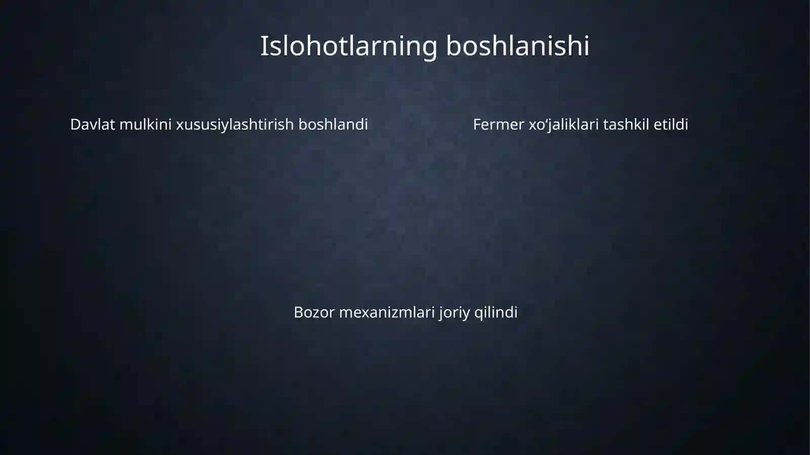 Mustaqillikyillarida qishloq xo'jaligi va sanoat sohasidagi o'zgarishlar 4