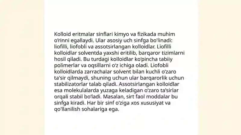 Biologik jarayonlardagi kolloid eritmalar 4