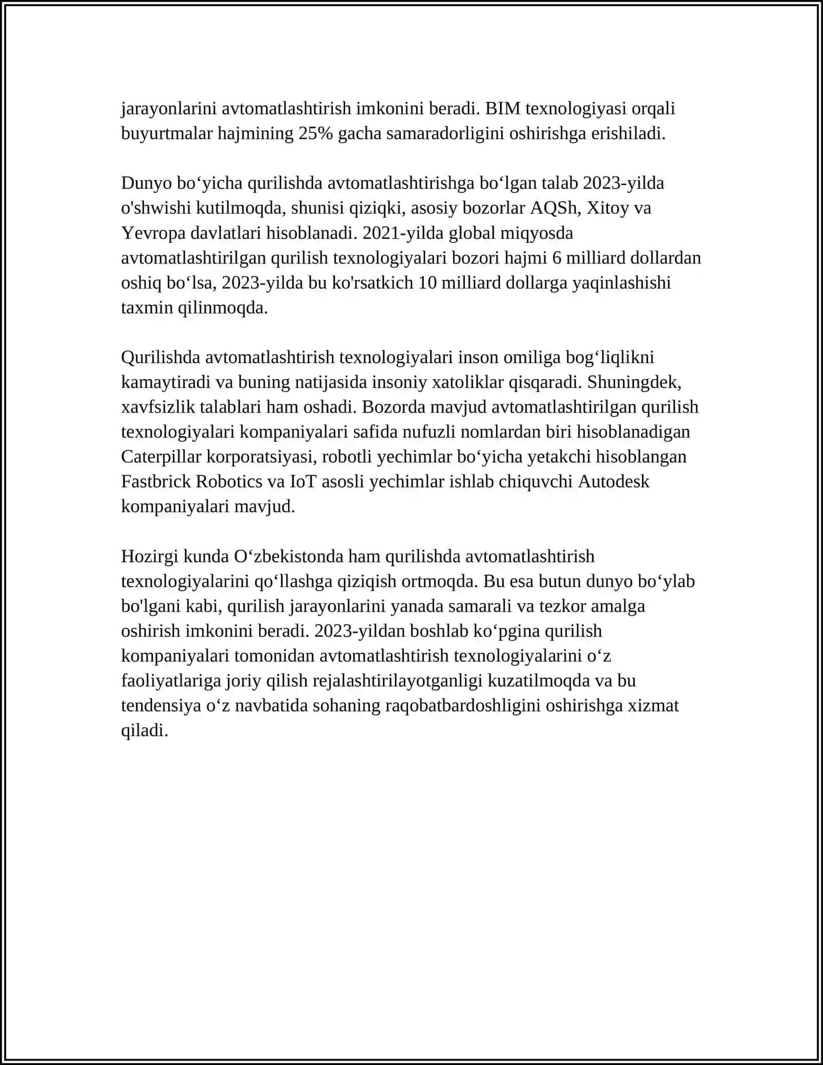 Qurilishda avtomatizatniyani roli 4