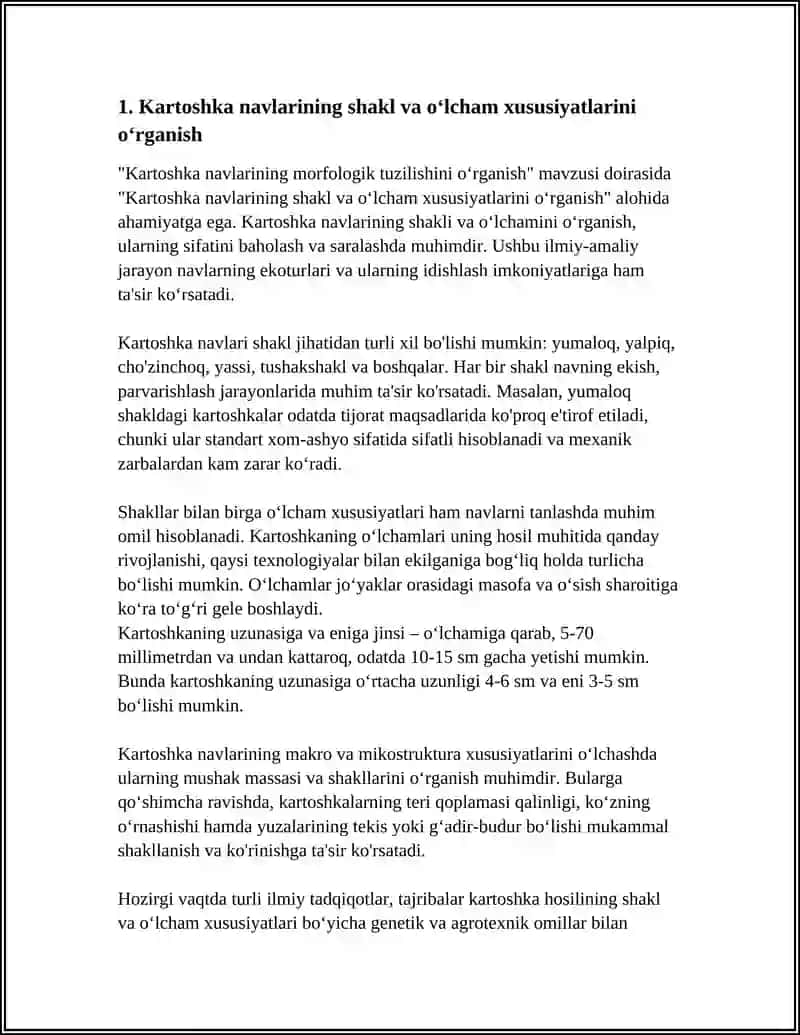 Kartoshka Navlarining Morfologik Tuzilishini O'rganish 4