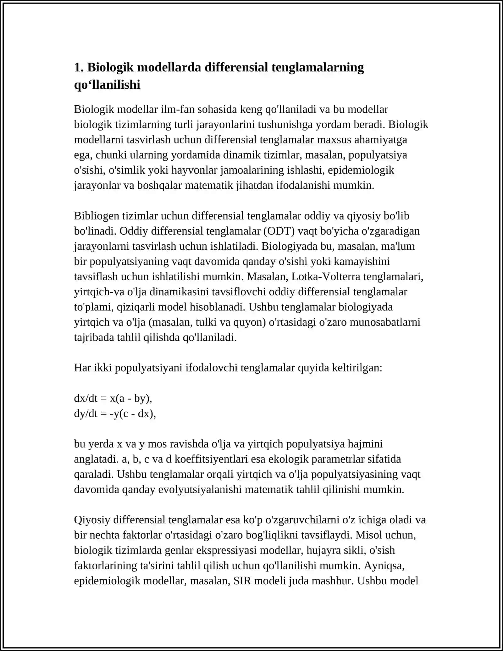 BIOLOGIYA VA MEDITSINADA DIFFERINSIAL HISOB TATBIQLARI 4