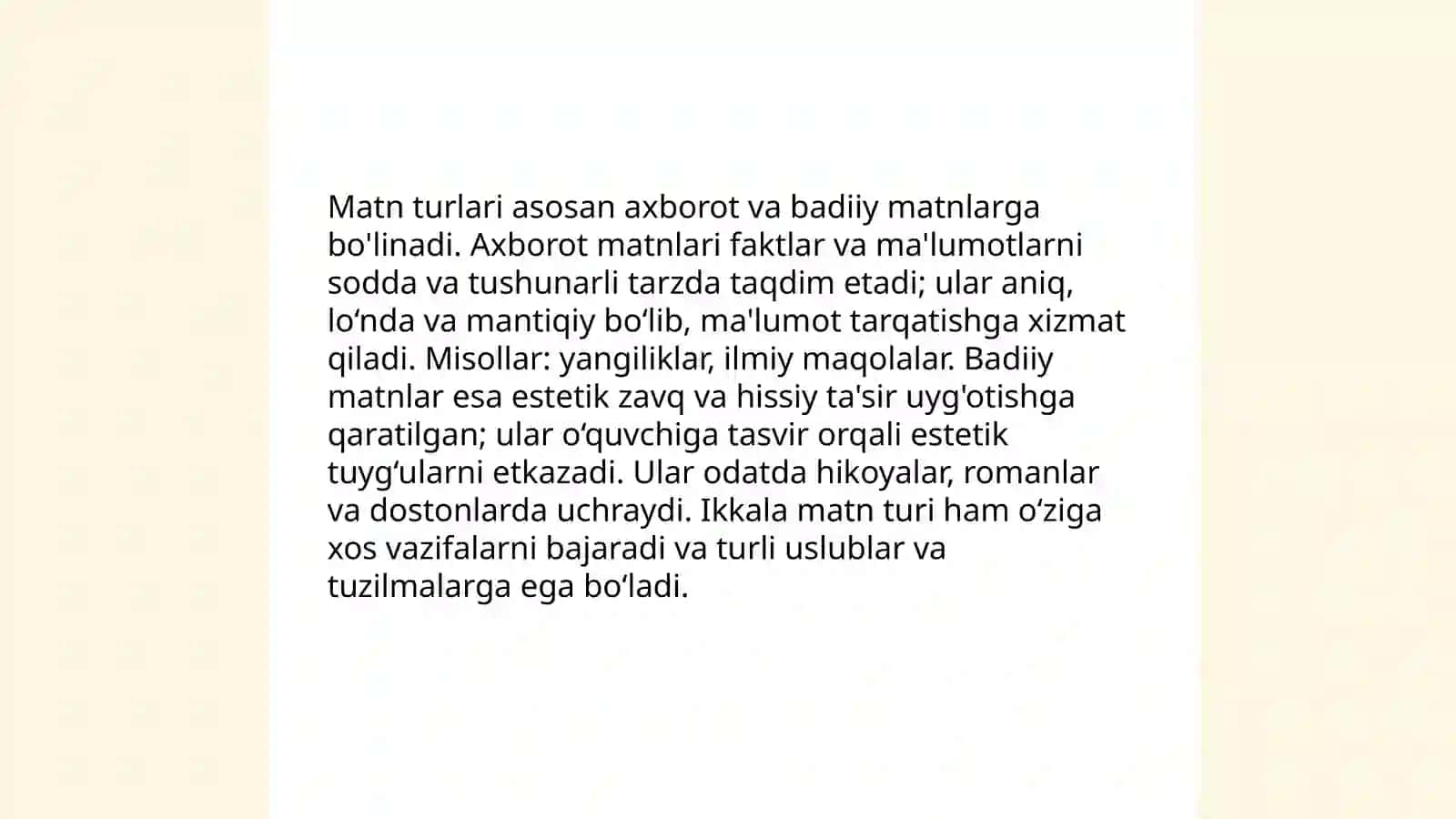 Ta'lim bosqichlarida matn va uning turlarini o'rgatish 4