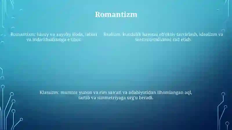 Realizm Klassizm Romantizm Modernizm 4