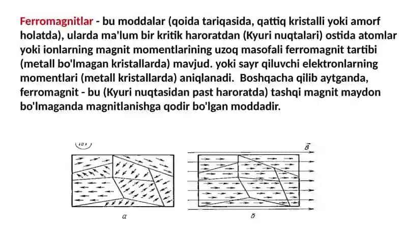 Magnetiklar, Magnitlar,Ferromagnetiklar,Diamagnetiklar,Paramagnetiklar 4