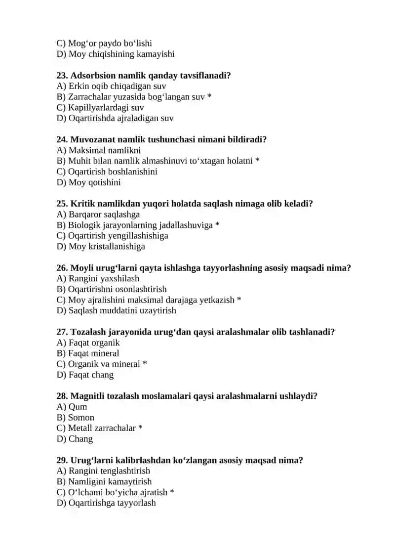 O‘simlik moylari ishlab chiqarish texnologiyasi 4