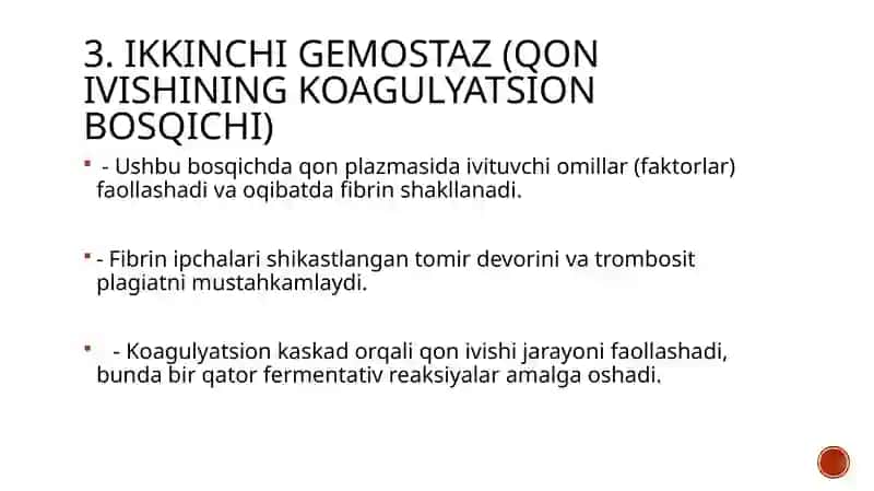 Gemostaz bosqichlari 4