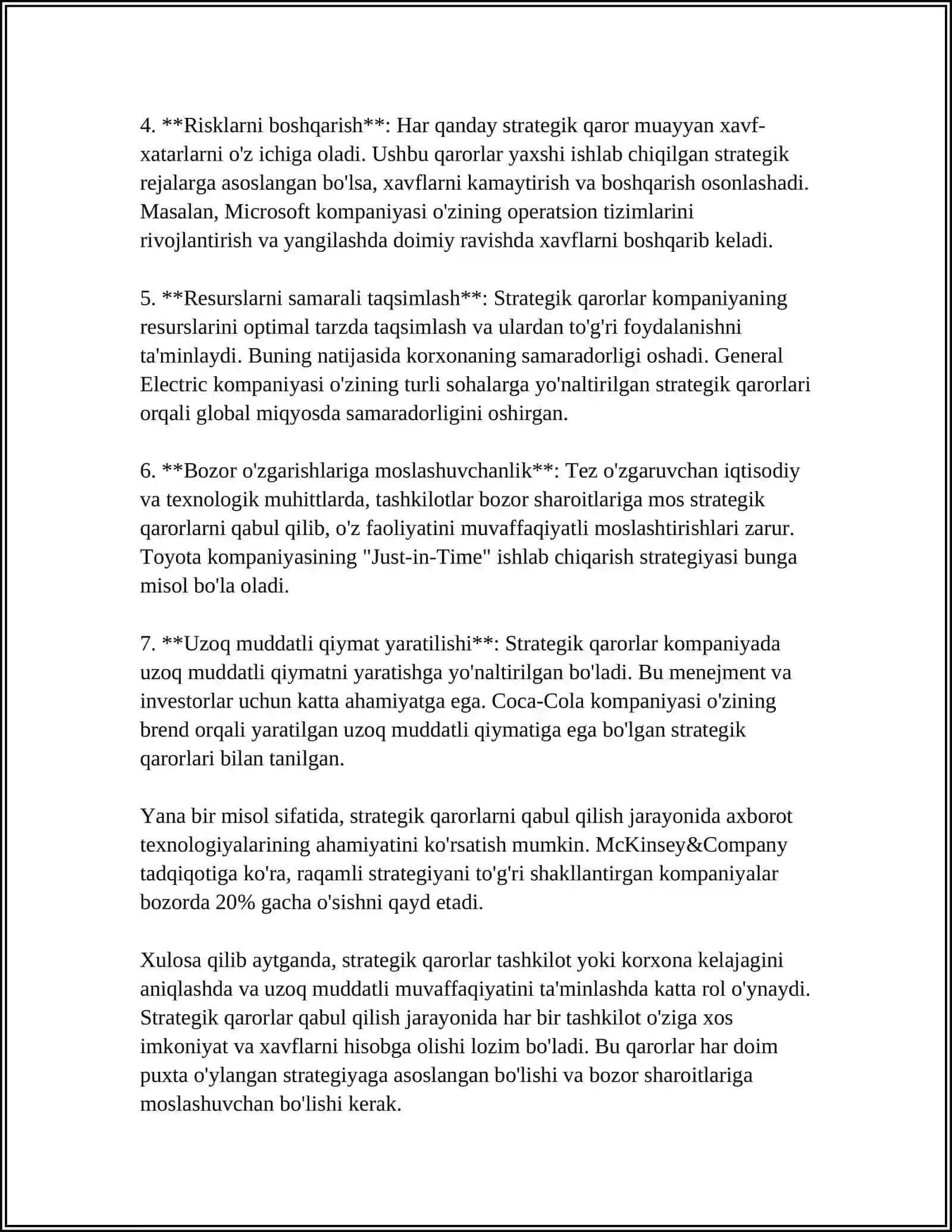 STRATEGIK QARAR NIMA VA QANDAY ASOSDA QABUL QILINADI 4