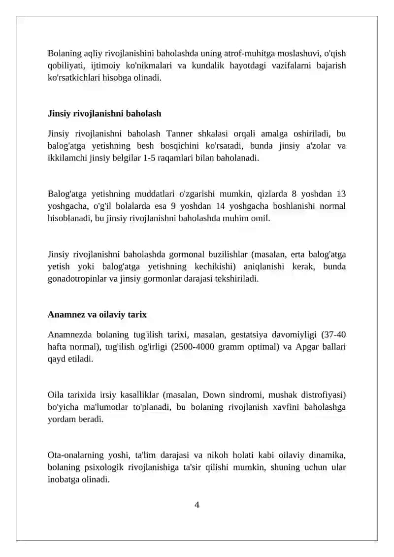 Bolalarni jismoniy asab ruhiy va jinsiy rivojlanishini kompleks baholash 4