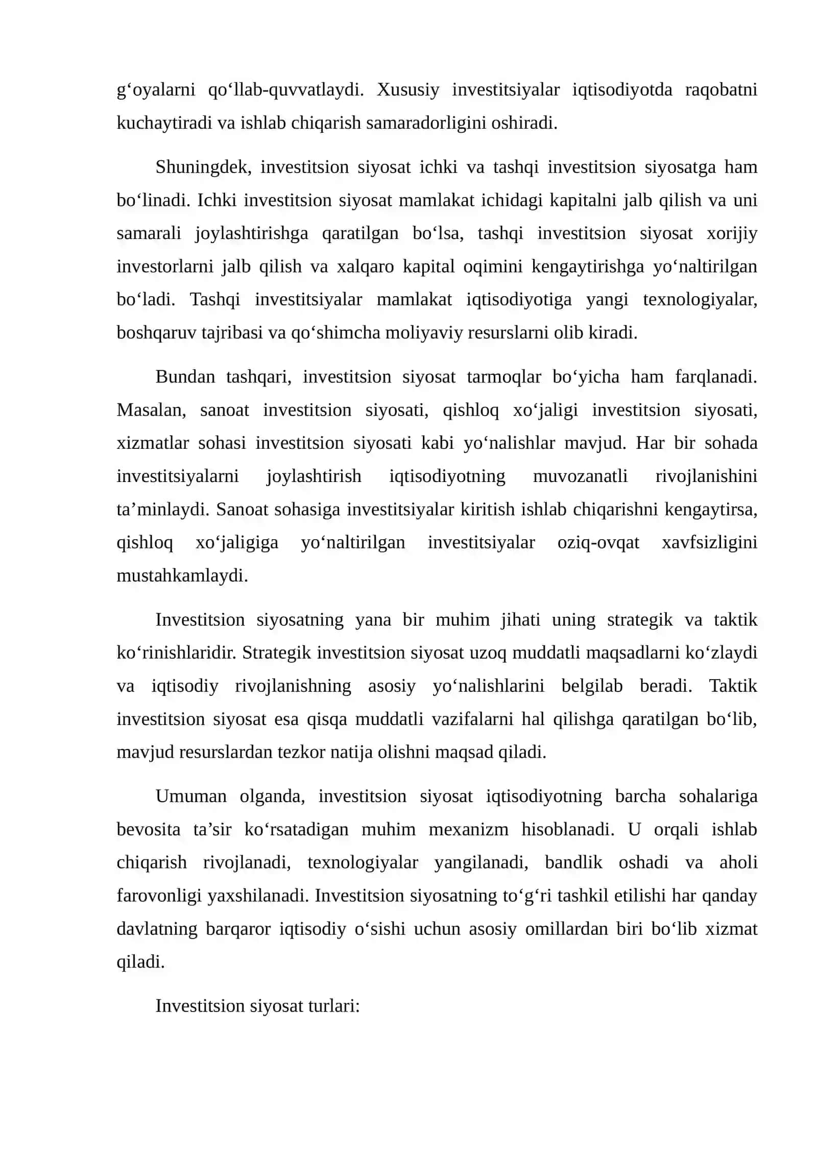 FIRMALARNING INVESTITSION SIYOSATI 4