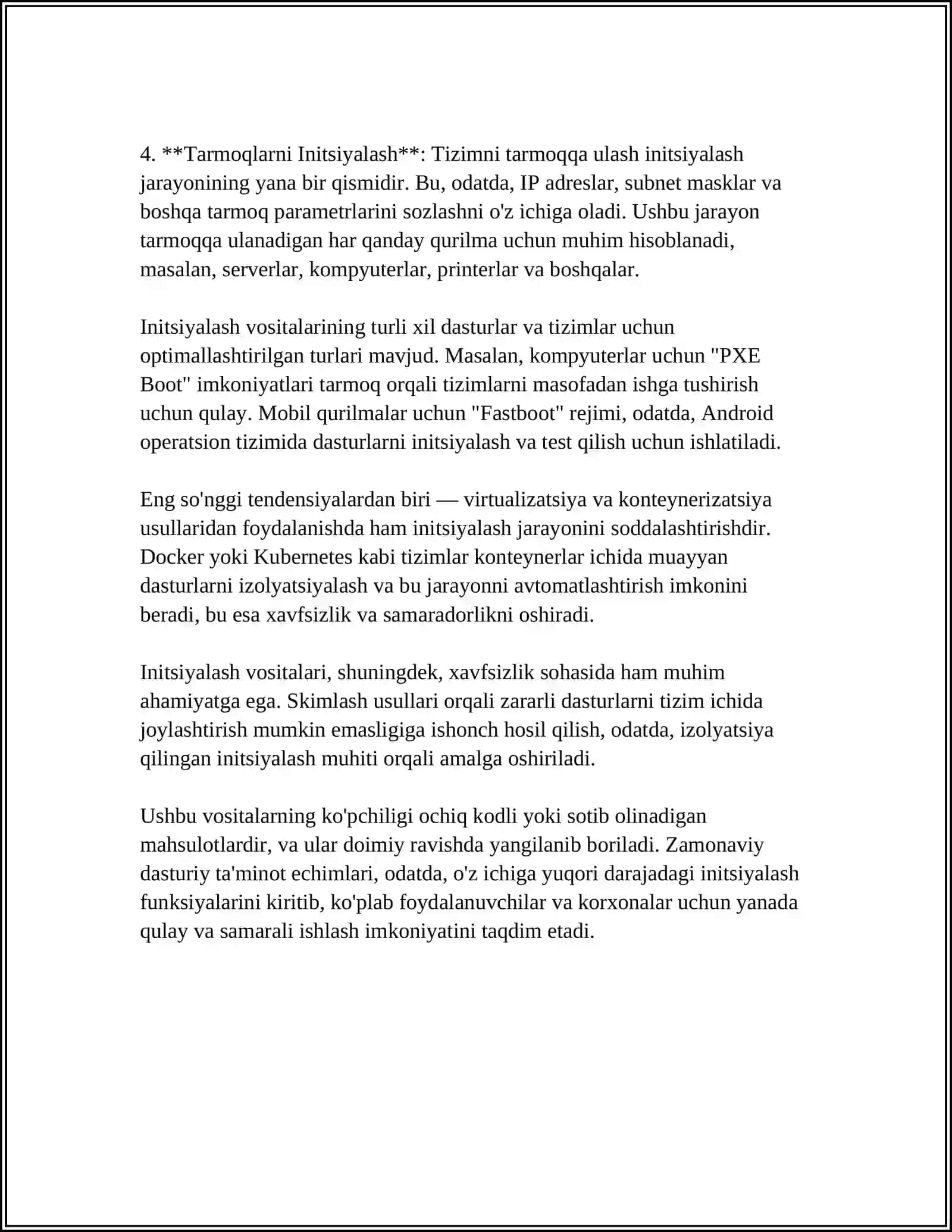 INITSIYALSH VOSITALARIGA NIMALAR KIRADI ULARNI ISHLATISHDA VA YOʻQ QILISHDA XAVFSIZLIK QOIDALARI 4