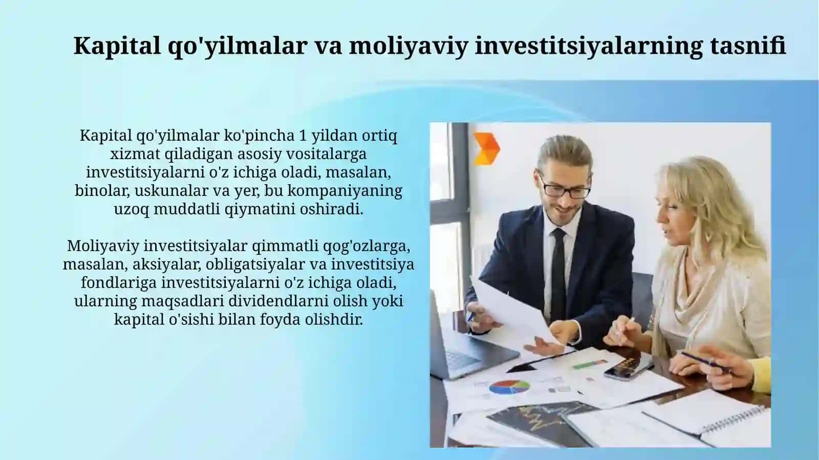 Moliyaviy investitsiyalar auditi. Kapital qo‘yilmalar auditi 4