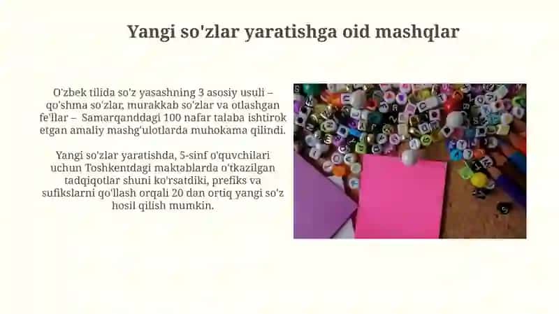 So'zlar tarkibini o'rganishda leksik mashqlarni tashkil etish 4