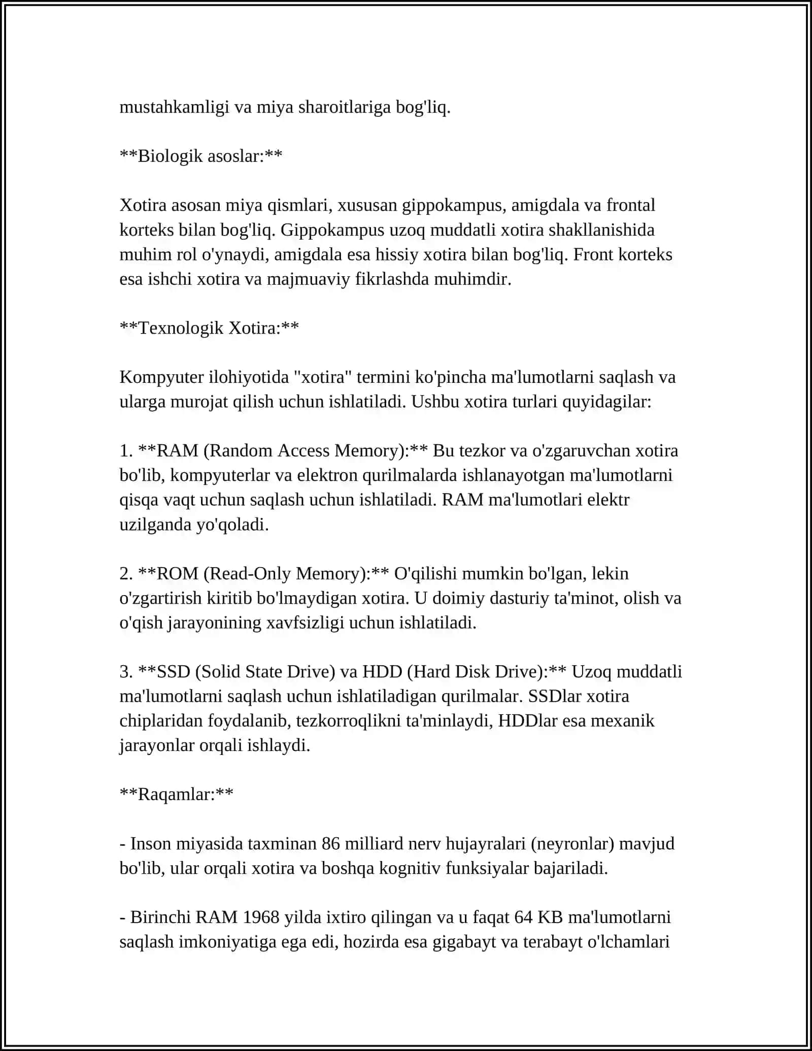 Xotira turlari 4